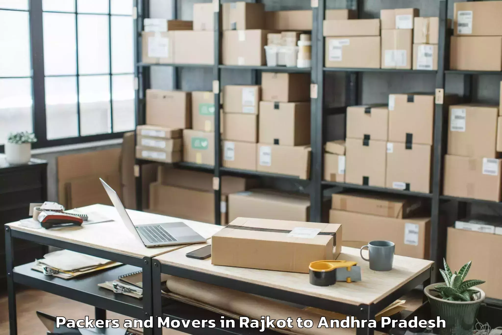 Top Rajkot to Vissannapeta Packers And Movers Available